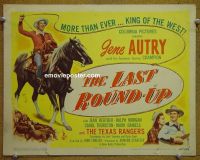 #9239 LAST ROUND-UP Title Lobby Card '47 Gene Autry