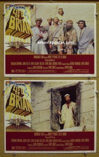 #1293 LIFE OF BRIAN 2 lobby cards '79 Monty Python