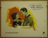 #1962 LIGHT THAT FAILED  lobby card '23Rudyard Kipling