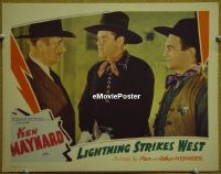 #1963 LIGHTNING STRIKES WEST lobby card '40 Maynard