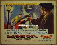 #9244 LISBON Title Lobby Card '56 Ray Milland, O'Hara