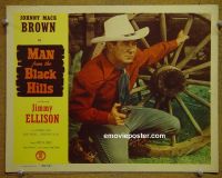 #2016 MAN FROM THE BLACK HILLS lobby card #3 '52 Brown