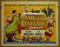 #9270 MARK OF THE RENEGADE Title Lobby Card '51 Montalban