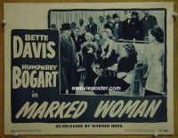 #2030 MARKED WOMAN lobby card #2 R47 Bette Davis