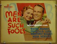 #9275 MEN ARE SUCH FOOLS Title Lobby Card '38 Lane, Bogart