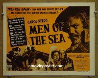 #9276 MEN OF THE SEA Title Lobby Card R51 Carol Reed