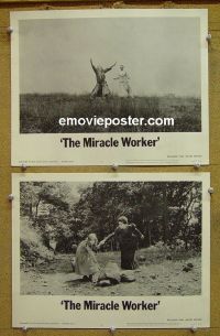 #1307 MIRACLE WORKER 2 lobby cards '62 Bancroft, Duke