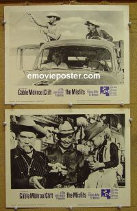 #1308 MISFITS 2 lobby cards '61 Gable, Monroe, Clift