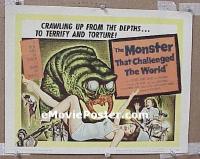 Y223 MONSTER THAT CHALLENGED THE WORLD title lobby card '57 Tim Holt