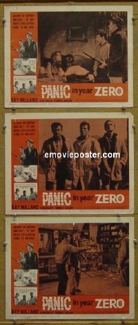 #5954 PANIC IN YEAR ZERO 3 LCs '62 Milland 