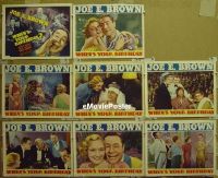 #610 WHEN'S YOUR BIRTHDAY 8 LC set '37 Brown 