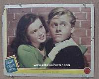 #2526 YANK AT ETON lobby card '42 Rooney portrait!