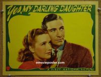 #2531 YES MY DARLING DAUGHTER lobby card '39 Lane