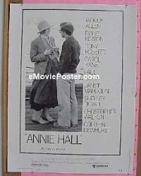 #053 ANNIE HALL 30x40 '77 Woody Allen, Keaton 