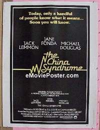 #063 CHINA SYNDROME 30x40 '79 Lemmon 