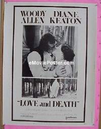 #212 LOVE AND DEATH B-30x40 '75 Allen, Keaton 