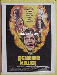 #249 PSYCHIC KILLER 30x40 '74 Burke, Hutton 