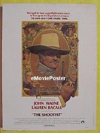 #262 SHOOTIST 30x40 '76 Wayne, Bacall, Howard 