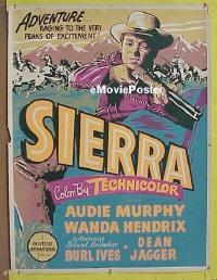 #264 SIERRA 30x40 '50 Audie Murphy, Burl Ives 