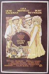 B102 LUCKY LADY 40x60 movie poster '75 Hackman, Richard Amsel art!