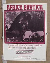 #454 AFRICA EROTICA pressbook '72 R-rated! 