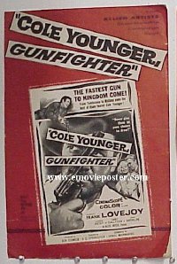 COLE YOUNGER GUNFIGHTER pressbook