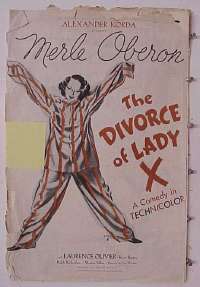 DIVORCE OF LADY X pressbook