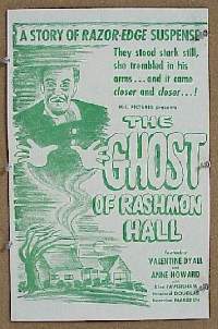 #478 GHOST OF RASHMON HALL pressbook '47 