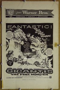 5048 GIGANTIS THE FIRE MONSTER movie pressbook '59 Godzilla!