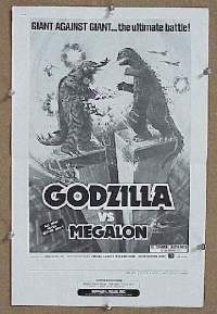 #479 GODZILLA VS MEGALON ad sheets '73 Toho 