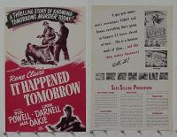 #336 IT HAPPENED TOMORROW pb R48 Rene Clair 