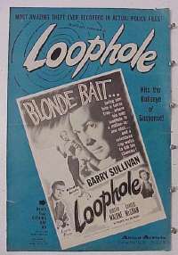 LOOPHOLE ('54) pressbook