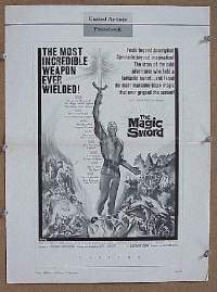 #495 MAGIC SWORD pressbook '61 Basil Rathbone 