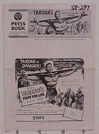 #516 TARZAN'S FIGHT FOR LIFE pressbook '58 