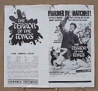 #517 TERROR OF THE TONGS pressbook '61 Lee 