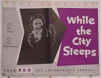 WHILE THE CITY SLEEPS ('56) pressbook
