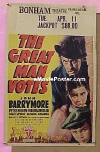 #100 GREAT MAN VOTES WC '39 John Barrymore 