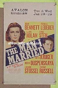 #172 THE MAN I MARRIED WC '40 Bennett 