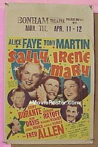 #128 SALLY, IRENE & MARY WC '38 Alice Faye 