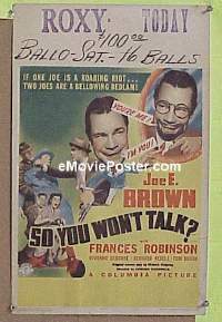 #166 SO YOU WON'T TALK? WC '40 Joe E. Brown 