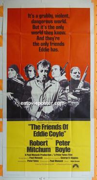 #5139 FRIENDS OF EDDIE COYLE three-sheet movie poster '73 Mitchum