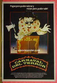 #5335 FUNHOUSE Argentinean movie poster '81 Hooper