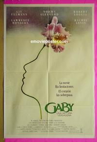 #5337 GABY A TRUE STORY Argentinean one-sheet movie poster '87