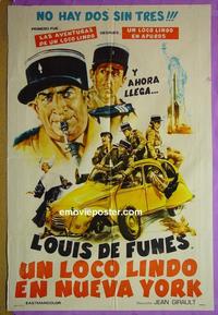 #5338 GENDARME IN NEW YORK Argentinean movie poster '65