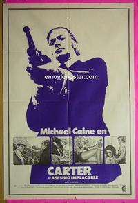 #5340 GET CARTER Argentinean one-sheet movie poster 71 Caine