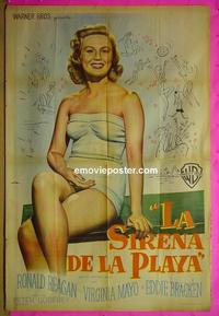 #5343 GIRL FROM JONES BEACH Argentinean movie poster '49