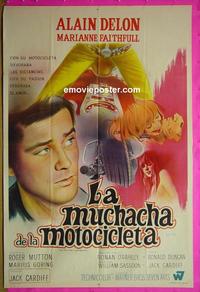 #5344 GIRL ON A MOTORCYCLE Argentinean movie poster '68