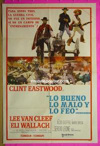 #5347 GOOD, THE BAD & THE UGLY Argentinean movie poster R70s