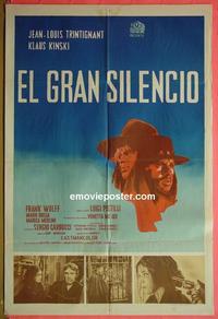 #5350 GREAT SILENCE Argentinean movie poster '68 Kinski