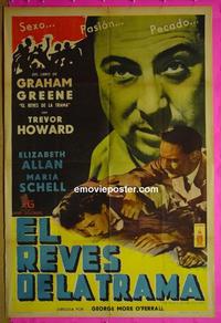 #5355 HEART OF THE MATTER Argentinean movie poster '53